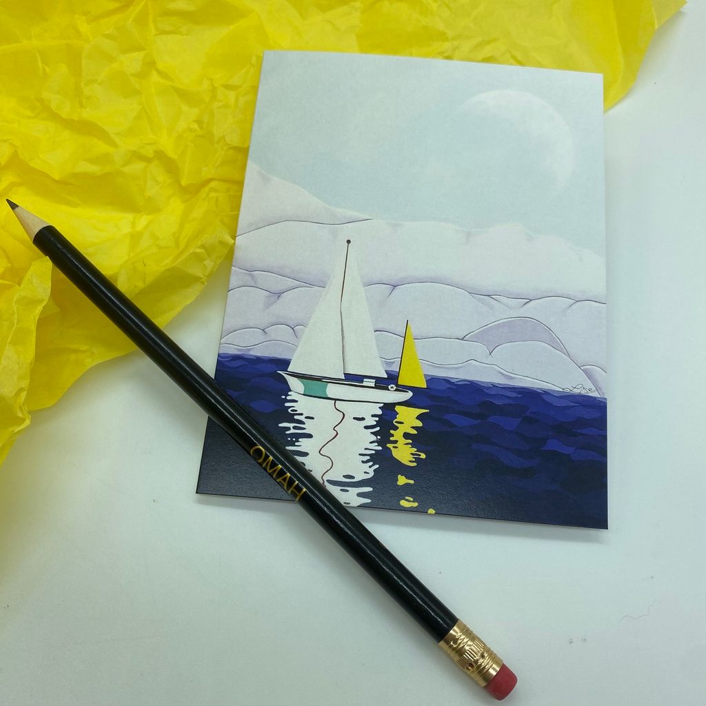 "On the Water" Series - Yawl Under Daymoon