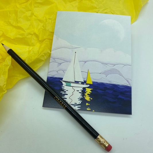 "On the Water" Series - Yawl Under Daymoon