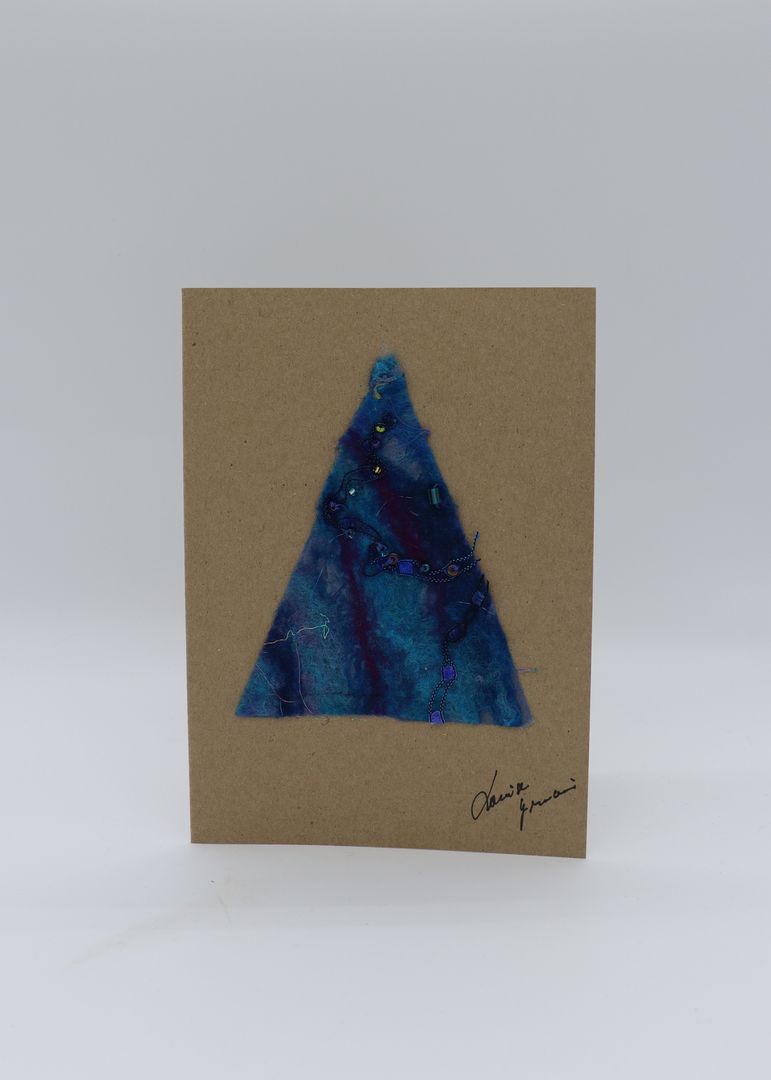 Mixed Media Tree on brown card