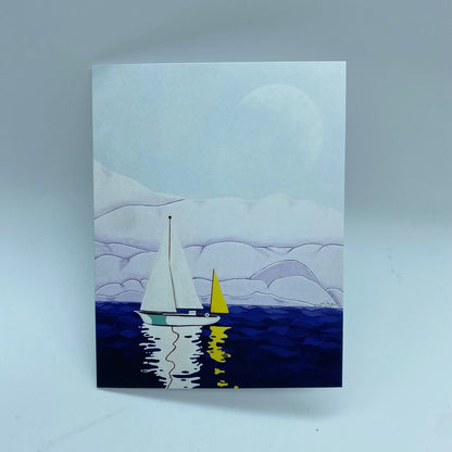 "On the Water" Series - Yawl Under Daymoon