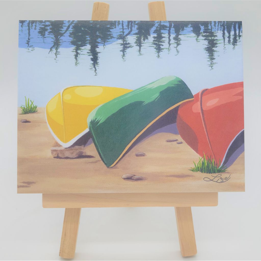 "On the Water" Series - Three Canoes